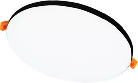 Tope Lighting Įmontuojama apvali juoda LED panelė su susiaurėjančiais kraštais "RUBI" 20W-3000K