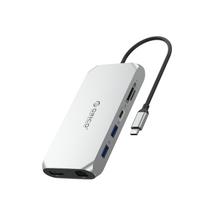 12-in-1 Usb-c – Usb-a – Usb-c – Hdmi – Displayport – Sd/microsd – Rj45 – 3,5 Mm Ctia Jungčių Stotis – Sidabrinė