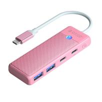 Usb-c – Usb-a Usb-c Adapteris Su Usb-c Pd 100 W įkrovimu, 0,15 M – Rožinis