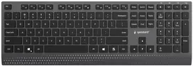 Gembird KB-MCH-06 Slim su laidu multimedia klaviatūra with Type-C adapter, US išdėstymas, juodas