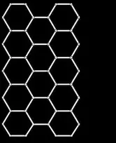 ZD211E LED lempa 14 šešiakampių 234x405cm