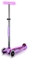 Šveicarija Maxi Micro Deluxe Glow LED – šviečiantis triratukas paspirtukas, violetinis