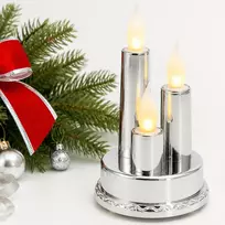 KOOPMAN baterijomis maitinama LED žvakė su laikmačio žibinto įdėklu, 14 cm