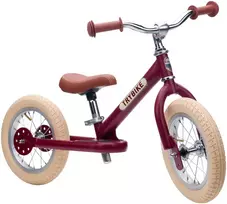 Dviratis-trybike - 2 plieniniai ratai - vintažinės raudonos spalvos (30TBS-2-Raudonas-VIN)