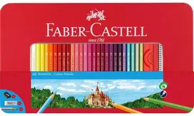 Faber-Castell šešiakampiai spalvoti pieštukai, 60 vnt. dėžutėje (115894)
