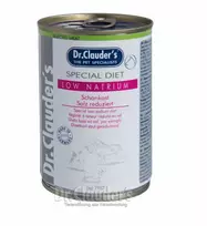 DR. CLAUDER'S SPECIAL DIET LOW NATRIUM, specializuoti konservai širdies ir kepenų problemų turintiems šunims 400g