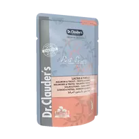 DR. CLAUDER'S drėgnas maistas katėms su lašiša ir upėtakiu drebučiuose 100 g