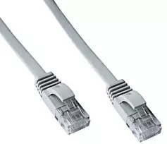 DATACOM jungiamasis laidas UTP CAT6 0,5m pilkas plokščias plokščias