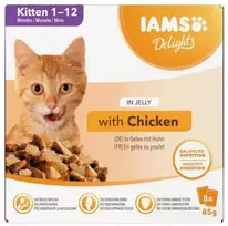Eukanuba IAMS DELIGHTS Kitten in Jelly box – šlapias pašaras katei – 8x85g
