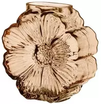 4Living vaza 16cm Flora, iš stiklo, ruda