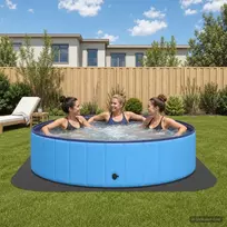 Baseino grindų kilimas 36 vnt. Ø 350 cm Apvali EVA puta Juoda