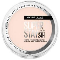 Maybelline Superstay 24h Hybrid Powder-Foundation matinį efektą suteikianti kompaktinė pudra, atspalvis: 03 True Ivory, 9 g