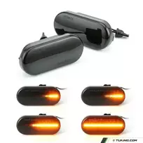 Dinaminių LED posūkių ant sparnų komplektas skirtas VW Golf MK4 / Bora (97-05), tamsinti
