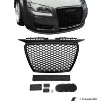 RS look priekinės grotelės skirtos Audi A3 8P (05-08), juodos blizgios