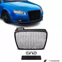 RS išvaizdos Priekinės Grotelės skirtos Audi A4 B7 (05-08) standartinei versijai, juodos matinės