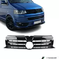 Grotelės su vieta ženkliukui skirtos VW T5.1 (09-14), juodos blizgios
