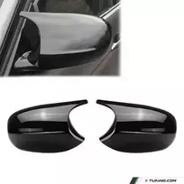 M style V2 Veidrodėlių Dangteliai, komplektas skirtas BMW E81 / E82 / E87 / E88, juodi blizgūs
