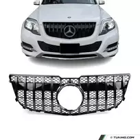 GT R Panamericana išvaizdos Priekinės Grotelės, skirtos Mercedes GLK X204 facelift (12-15), juodos blizgios