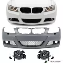 M-Pack Priekinis Bamperis, skirtas BMW E90 / E91 LCI (08-11), su skaidriais priešrūkiniais
