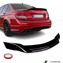R-style Spoileris ant Bagažinės dangčio, skirtas Mercedes W204 sedan (07-14), juodas blizgus