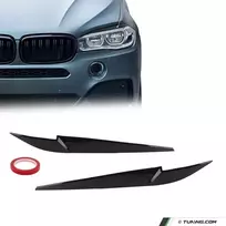 Priekinių žibintų apdaila, komplektas skirtas BMW X5 F15 (14-18), juoda blizgi
