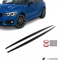 Performance Poslenksčiai / Slenksčių Apdailos, komplektas skirtas BMW F20 / F21 (11-19), juodi blizgūs