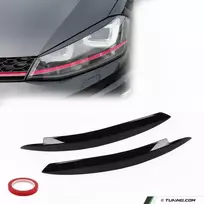 Priekinių Žibintų Apdailos komplektas skirtas VW Golf MK7 (13-19), juodos blizgios