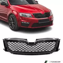 WR Priekinės Grotelės skirtos Skoda Octavia MK3 (13-16) pre-facelift, juodos blizgios