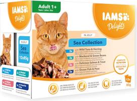 Eukanuba IAMS DELIGHTS Adult Sea in Jelly box – wet cat food – 12x85g