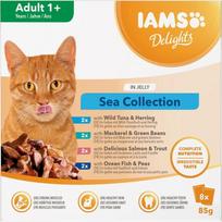 Eukanuba IAMS DELIGHTS Adult Sea in Jelly box – wet cat food – 8x85g