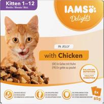 Eukanuba IAMS DELIGHTS Kitten in Jelly box – wet cat food – 8x85g