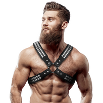 FETISH SUBMISSIVE ATTITUDE - Vyriškas Kryžminis Krūtinės Diržas