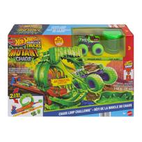 Automobilių trasa Mattel Hot Wheels Monster Trucks Mutant Chaos Loop Challenge JMK91, žalia sp./oranžinė sp.