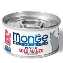 Šlapias kačių maistas Monge Monoprotein Flakes Of Only, jautiena, 0.08 kg