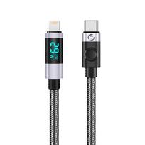 Orico LDC2L USB-C į Lightning PD laidas, 29 W, su LED ekranu, 480Mbps, 1,5 m - juodas