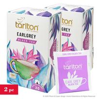 Ceilono Juodoji arbata EARL GREY (su bergamote), maišeliuose (popieriniuose vokuose), Tarlton, 2x(1,5g x 20vnt.)