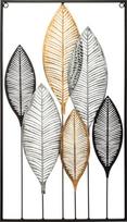 Sieninė metalinė dekoracija Atmosphera Leaves, 65x37 cm