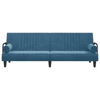 Sofa-lova su porankiais vidaXL, mėlyna