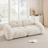 Modulinė sofa be rėmo, 32D putos, 2 vietų, balta
