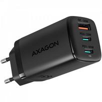 Axagon GaN wallcharger <240V / 3x port (USB + dual USB-C), PD3.0/QC4+/PPS/Apple. 65W total power. | ACU-DPQ65