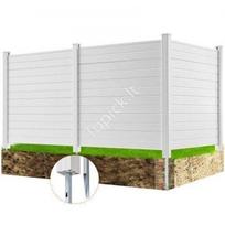 Privatumo tvora VEVOR oro kondicionieriaus blokui, 3 dalių, PVC, balta, 127 x 127 cm