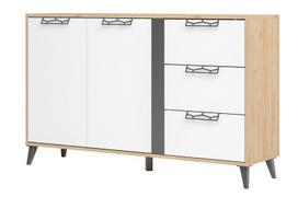 Komoda Moet, 150x86x40 cm, balta/ruda