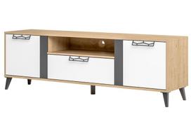 TV spintelė Moet 25, 170x55x42 cm, ruda/balta/pilka