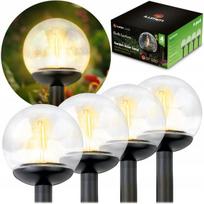 4 x Saulės šviesos sodo lempos Led rutuliai, automatinės