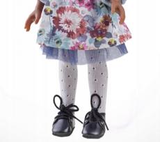 Baltos ažūrinės pėdkelnės 32 cm lėlei Paola Reina