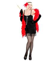„FLAPPER“ juoda - (suknelė, galvos juosta su plunksnomis)