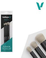 Vallejo natūralių plaukų sausų šepečių rinkinys