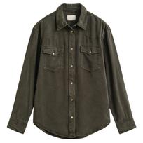 Marškiniai ilgomis rankovėmis moterims, Žalia, Denim twill ranger shirt