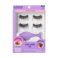 KISS ImPRESS No Glue Strip Lash 02 False Eyelashes Blakstienų tušas