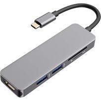 RoGer USB-C Hub 5in1 USB 3.0 x2 / HDMI / SD card reader / TF card reader RO-5IN1HUB